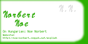 norbert noe business card